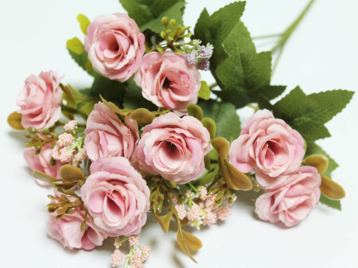 Б12232 Б/С Букет евро роз 10 голов"Конфитюр"5в.H36см(10микс)