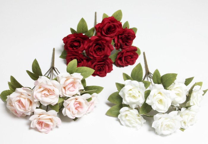 Б12233 Б/С Букет евро роз 7 голов"Джулия"H32см(10шт)