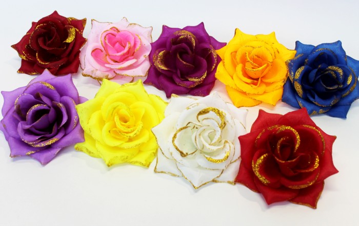 Г9621 Б/С Крупная 16см 5сл. хлопок роза"Злата"с зол.(30/600шт)