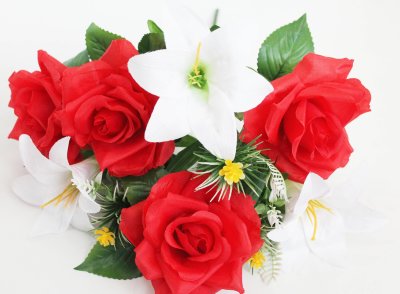 Б11166 Бук.роз с лил.и доб.&quot;Прелестник&quot;10в.Н48см(10шт)