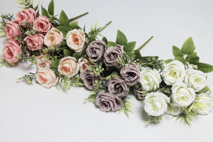 Б12234 Б/С Букет евро роз 7 голов"Джаззи"H37см(10микс)