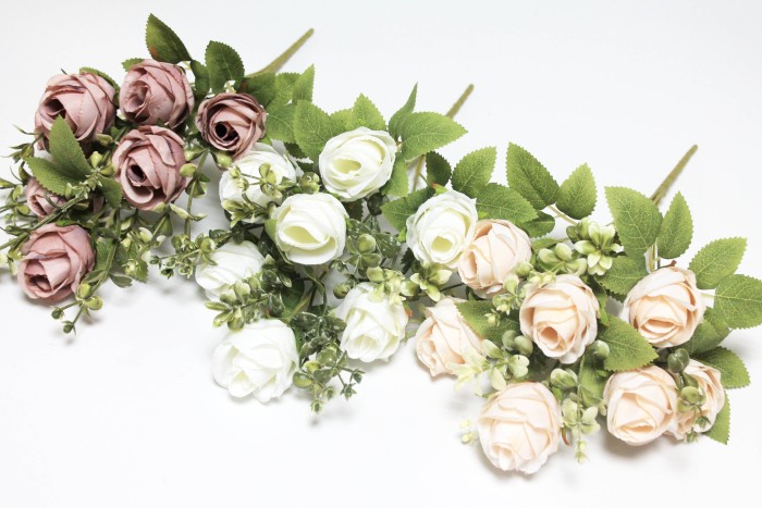 Б12235 Б/С Букет евро роз 7 голов"Мираж"H37см(10микс)