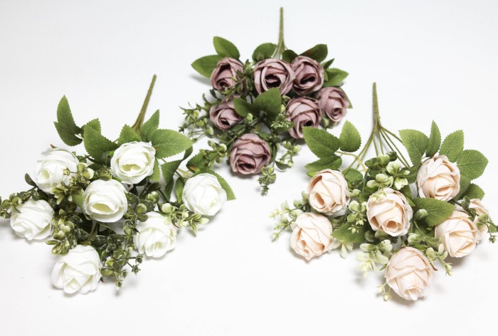 Б12235 Б/С Букет евро роз 7 голов"Мираж"H37см(10микс)