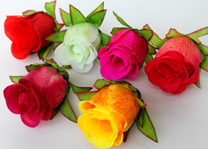 Г11339 Б/С Бутон розы бутылочной в розетке Н=9см(20шт)