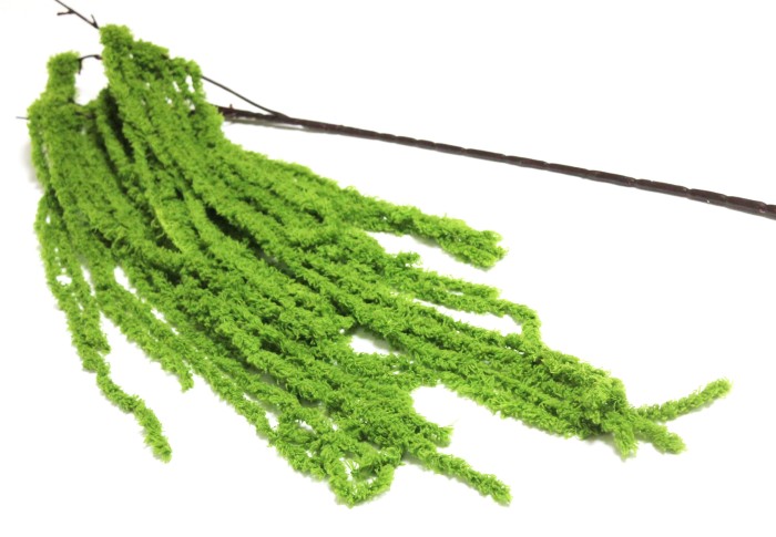 В12074 Б/С Амарант густой 32 ветки мягкий свисающий Белый и зеленый"Магический фонтан"115см(5шт)