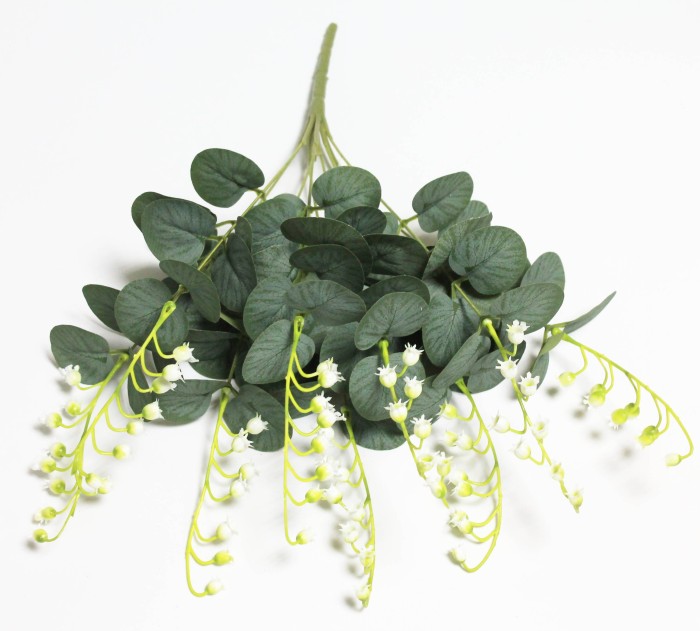 Б12104 Б/С Букет эвкалипт с ландышем 9 веток 41см(5шт)