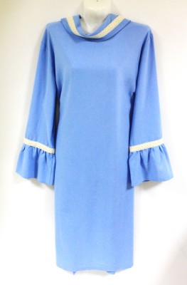 Р3846 Б/С Платье &quot;Лен&quot; с воротником стойка.