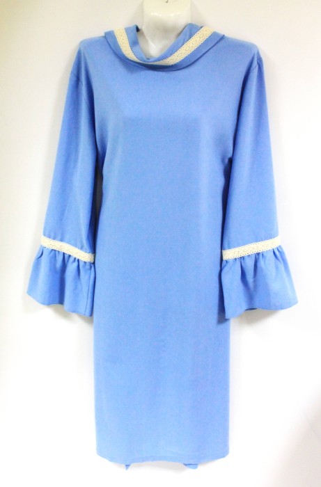 Р3846 Б/С Платье "Лен" с воротником стойка.