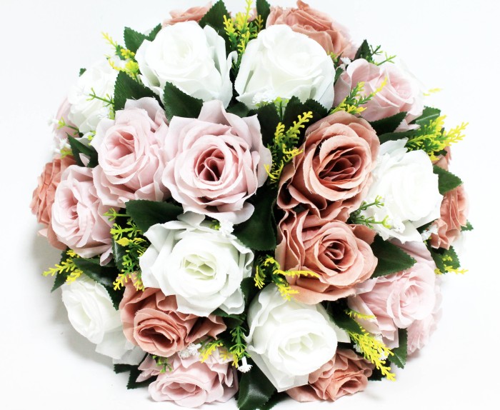 Д12075 Б/С Полушар композиционный 30 голов роз с добавками d=35см