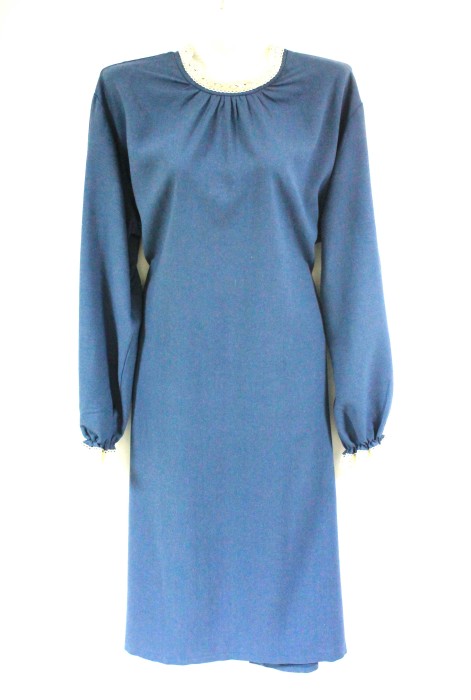 Р3845 Б/С Платье "Лен" с воротником хомут.
