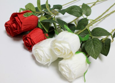 О12030 Роза одиночная крупная с пенопластом 56см (20шт)