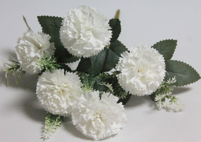 Б12155 Б/С Букет хризантема-шарик 5 голов"Мишка"31см(10микс)