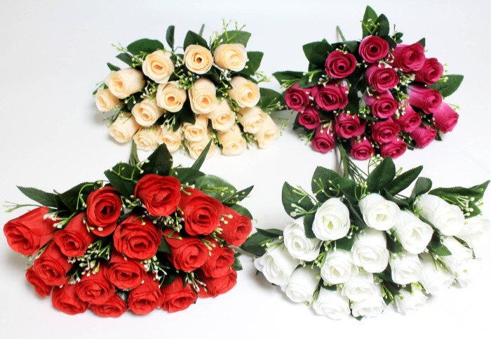 Б12238 Б/С Букет 18 голов много слоев бутон"Барин"38см(4микс)