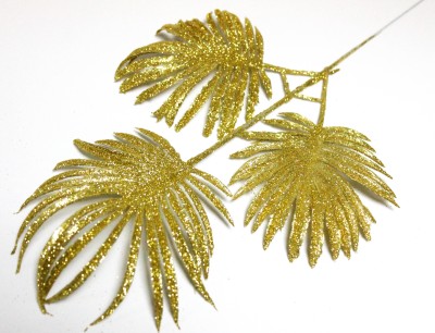 В12079 Б/С Ветка мерцающая 3-ая пальма(лапа)38см(20шт)