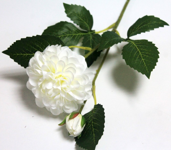 В12156 Б/С Георгин-помпон"Коко Пафф"с бутонном 24слоя60см(3шт)