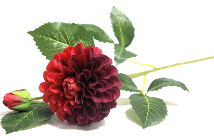 В12156 Б/С Георгин-помпон"Коко Пафф"с бутонном 24слоя60см(3шт)