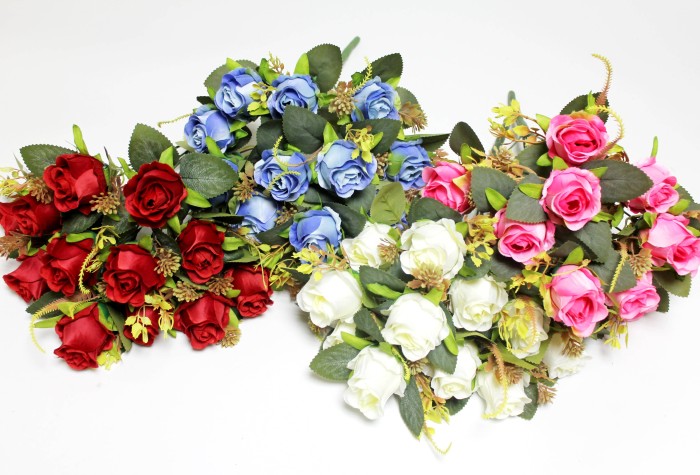 Б12239 Б/С Букет 12 голов бутон с дор.лист."Лапуля"45см(4микс)