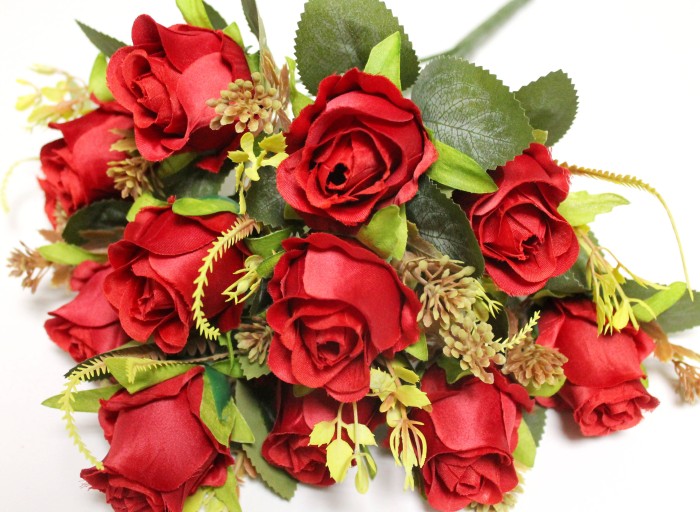 Б12239 Б/С Букет 12 голов бутон с дор.лист."Лапуля"45см(4микс)