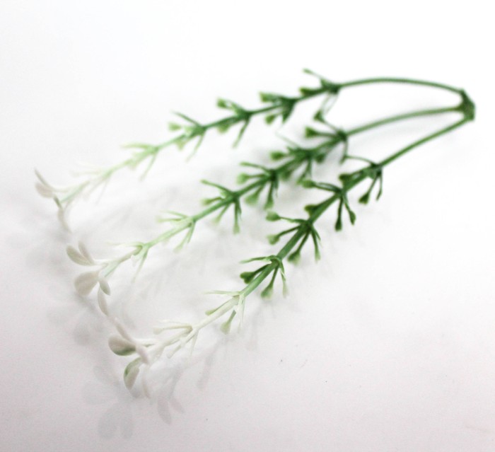 Г11959 Ветка-добавка с белым цветочком 10см(упак-650шт)