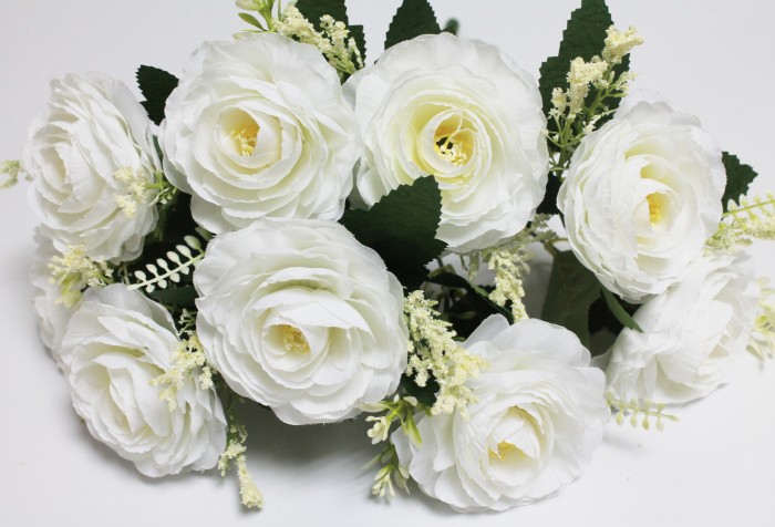 Б12026 Б/С Букет камелии с доб.9 голов"Ночная серенада"39см(2шт)