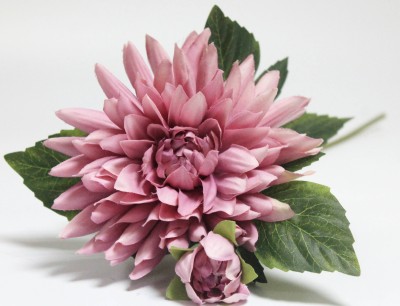 В12157 Б/С Хризантема большая гол.и бутон&quot;Розовый фламинго&quot;63см(3шт)