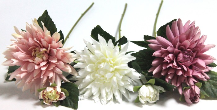 В12157 Б/С Хризантема большая гол.и бутон"Розовый фламинго"63см(3шт)