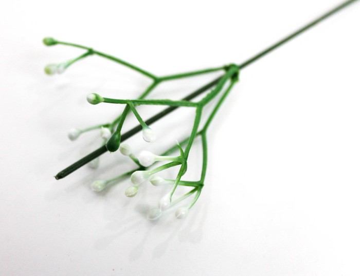 Г11960 Ветка-добавка белая гипсофила 7см(упак-450шт)