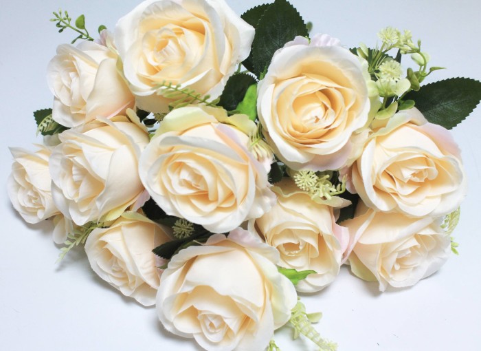 Б12241 Б/С Букет 11 голов крупных роз"Баронесса"Н50см(3микс)