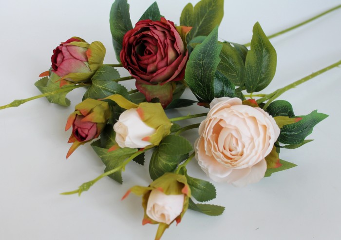 В11759 Б/С Ветка ранункулюс волнистый 3 головы"Клуни"63см