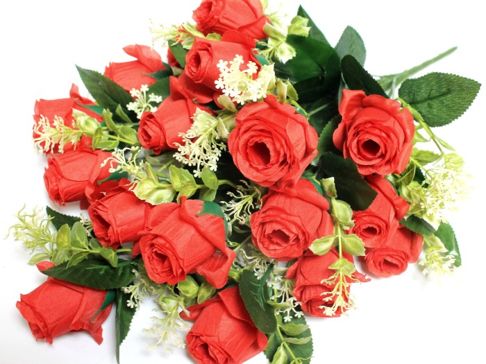 Б12024 Б/С Букет роз 18 бутонов с доб."Аваланж"52см(4микс)