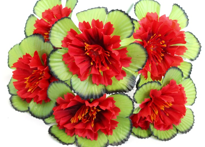 Б11567 Б/С Букет гвоздика в красивой розетке"Чижик"6г.Н37см(40микс)