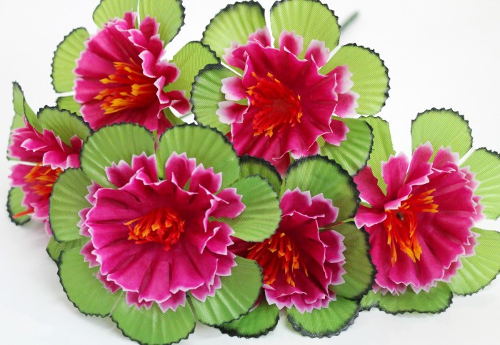 Б11567 Б/С Букет гвоздика в красивой розетке"Чижик"6г.Н37см(40микс)