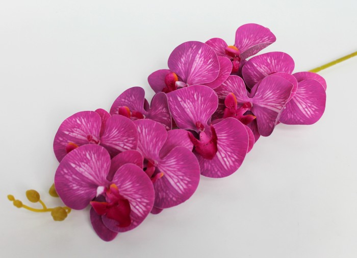 В10672 Б/С Орхидея 11 расцветок 9 голов латекс 3D Los Angeles 95см(4шт)