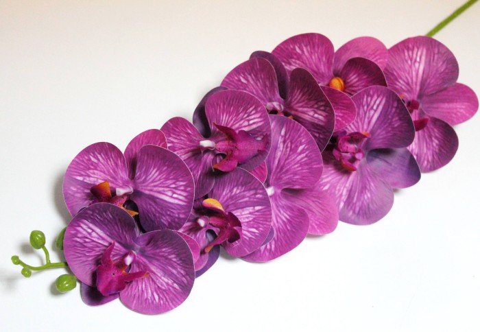 В10672 Б/С Орхидея 11 расцветок 9 голов латекс 3D Los Angeles 95см(4шт)