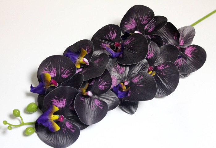 В10672 Б/С Орхидея 11 расцветок 9 голов латекс 3D Los Angeles 95см(4шт)