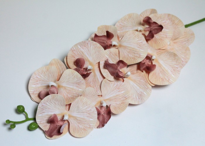 В10672 Б/С Орхидея 11 расцветок 9 голов латекс 3D Los Angeles 95см(4шт)