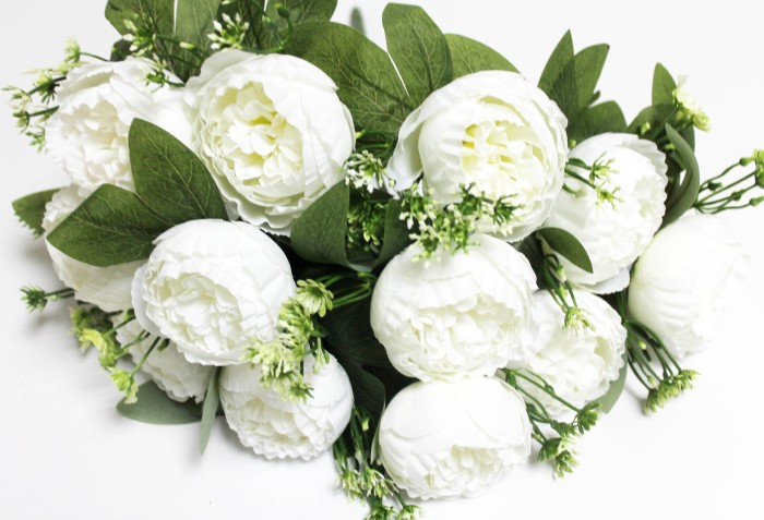 Б12243 Б/С Букет 12 голов пион"Император"с дорог.лист.43см(4микс)