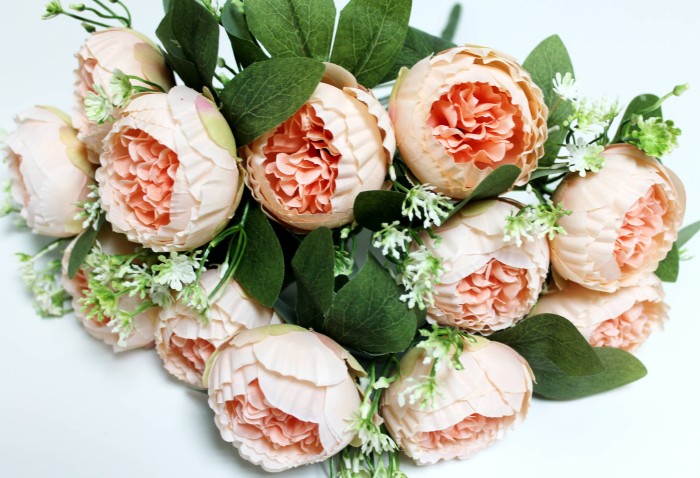 Б12243 Б/С Букет 12 голов пион"Император"с дорог.лист.43см(4микс)