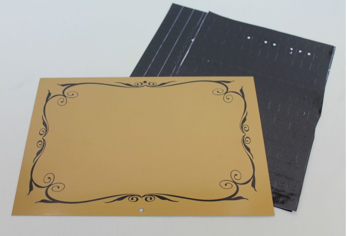 Р1115 Б/С Табличка метал с компл.букв ШИРОК.-10 шт(240*185)