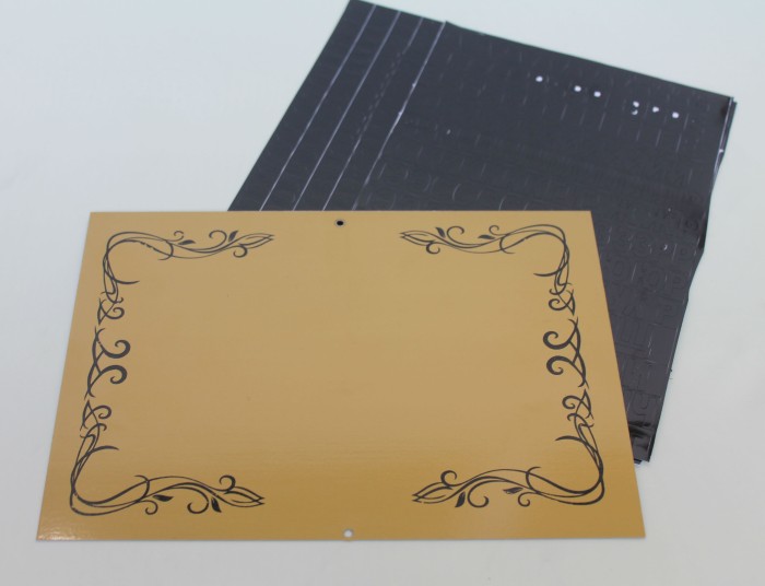 Р1115 Б/С Табличка метал с компл.букв ШИРОК.-10 шт(240*185)