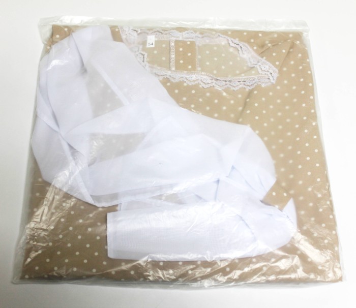 Р3848 Платье горошек с шарфом