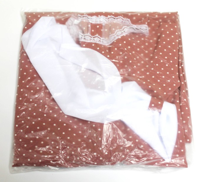 Р3848 Платье горошек с шарфом