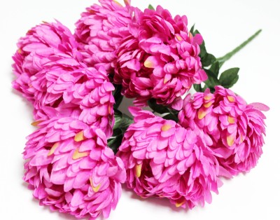 Б12089 Букет хризантем 17слоев 17см 3цвета&quot;Гималайская&quot;7г.60см