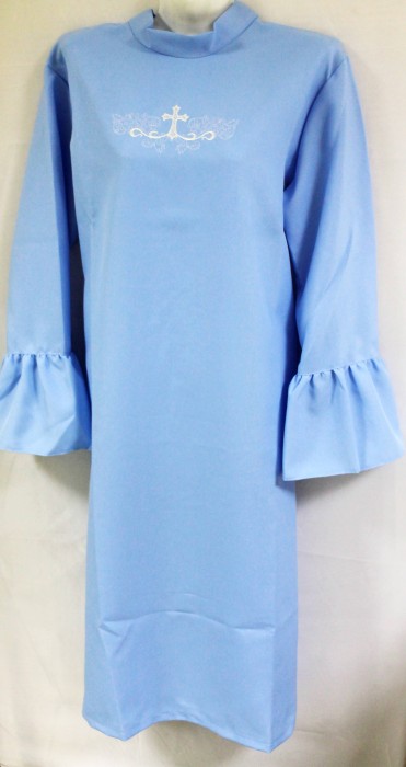 Р3849 Платье воротник стойка с вышивкой