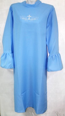 Р3849 Платье воротник стойка с вышивкой