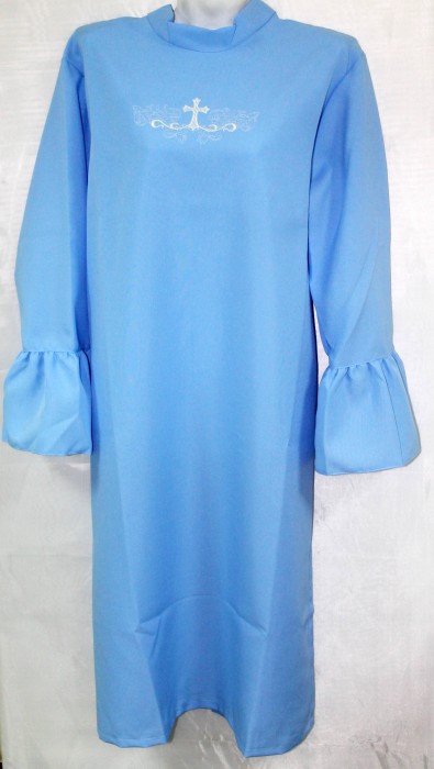 Р3849 Платье воротник стойка с вышивкой