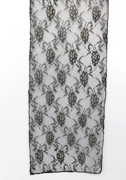 Р3288 Шарф ритуальный гипюр с люрексом.