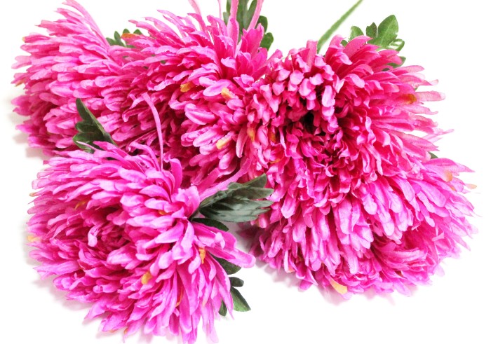 Б12091 Б/С Букет хризантем 18слоев 20см 3цвета"Гризли"5гол.58см