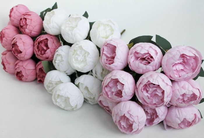 Б11645 Б/С Букет 10 голов пион"Салман"Н49см(3микс)