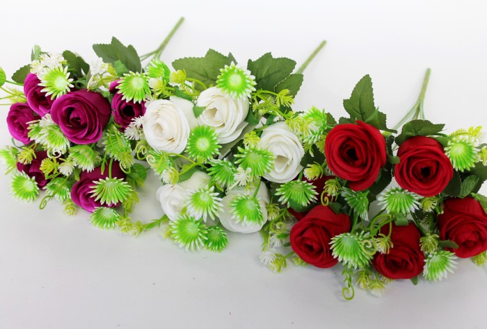 Б11763 Б/С Букет роз 7 гол."Генуя" Н35см(10микс)